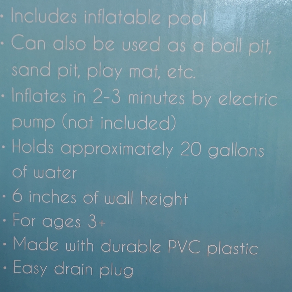 Kids Inflatable Pool - Blue - Picture 6 of 6